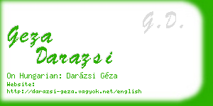 geza darazsi business card